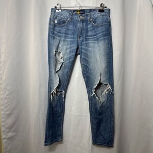 Lucky Brand Jeans Womens 2/26 Dark Wash Sienna Cigarette Made in USA Cone Denim